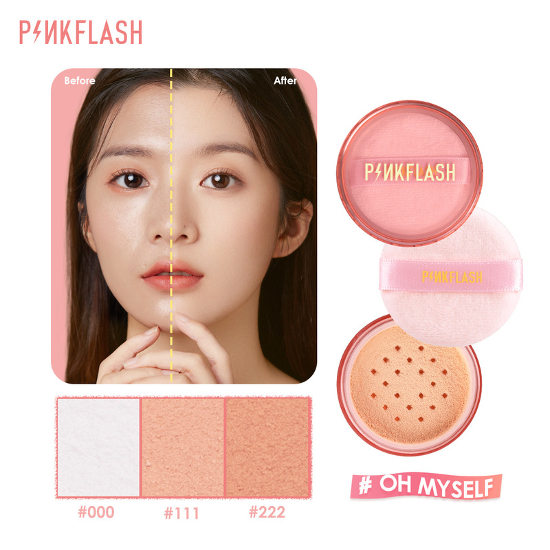 Phấn Phủ Pinkflash Giúp Kiểm Soát Dầu Lâu Trôi Không Thấm Nước 3g