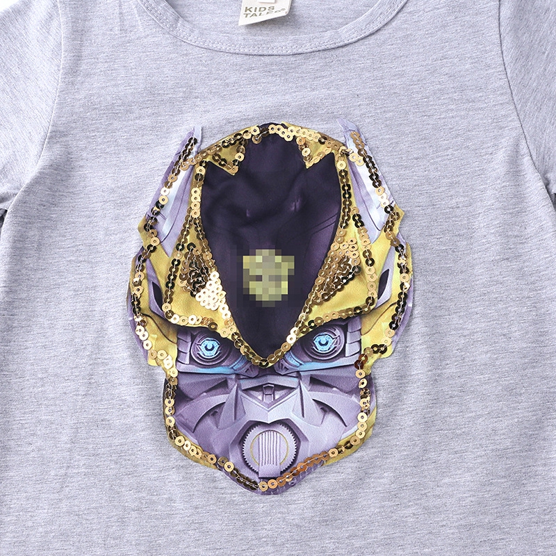 Áo thun MANVIN BABY tay ngắn in hình Người Sắt phát sáng nhiều mẫu tùy chọn cho bé trai từ 2-7 tuổi