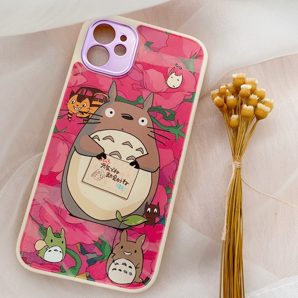 Ốp lưng iPhone 12 11 X Xs hoa văn nổi Totoro - H0010A