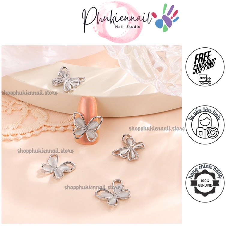 Charm bươm bướm đính naibox thiết kế siêu hot