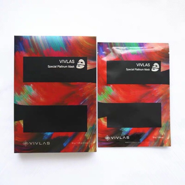 Vivlas mask black tea Special Platinum Mask Mặt nạ Lily Trắng(1hộp/5miếng)