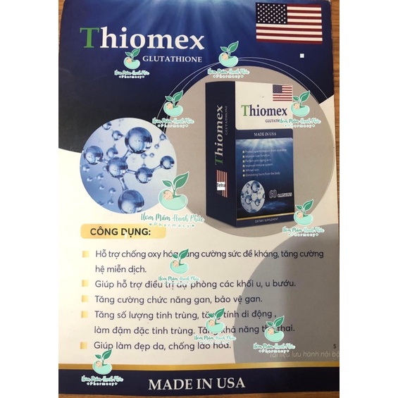 THIOMEX Glutathione - chống oxy hoá, giảm tinh trùng dị dạng