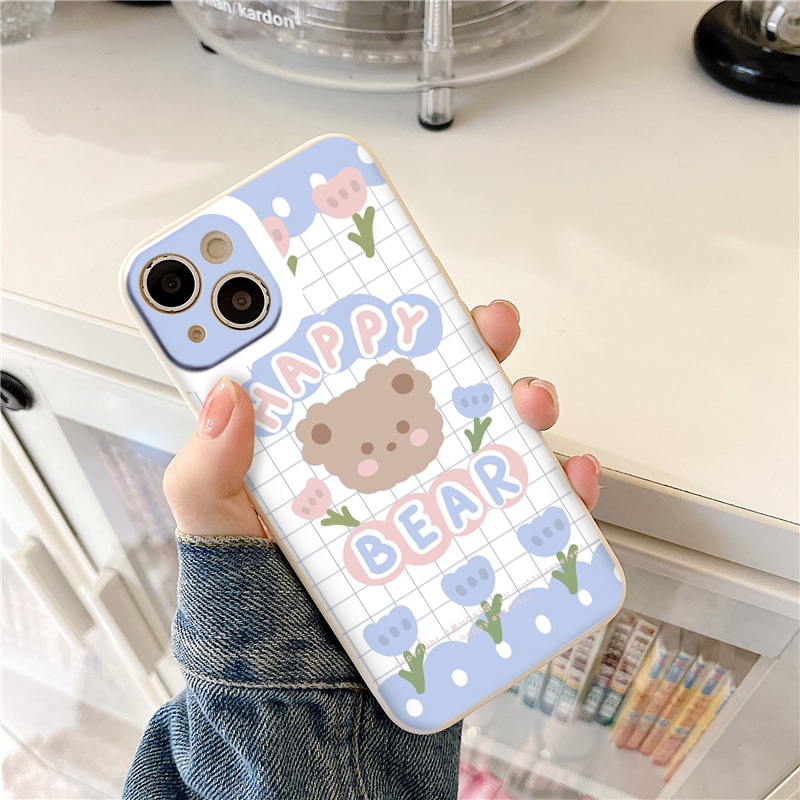 Ốp silicon iphone đầu gấu nâu Happy Bear cute ốp mền dẻo cho 6/6+/7/7+/8/8+/X/Xs/Xsm/11/11PM/12/12pro/13/13promax