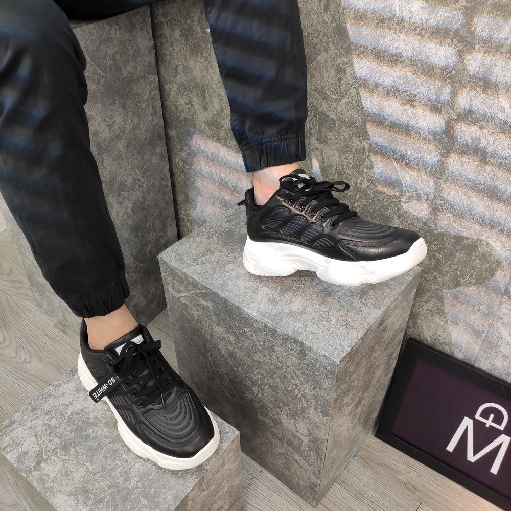 Giày sneaker nam đế cao thân đen đế trắng TL781 Shop Thành Long chuyên giày nam