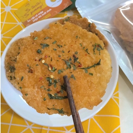 [10 bịch] Cơm cháy mắm hành 3 miếng lớn 10 bịch không bể thơm ngon giòn rụm | Ăn vặt Jamay Food