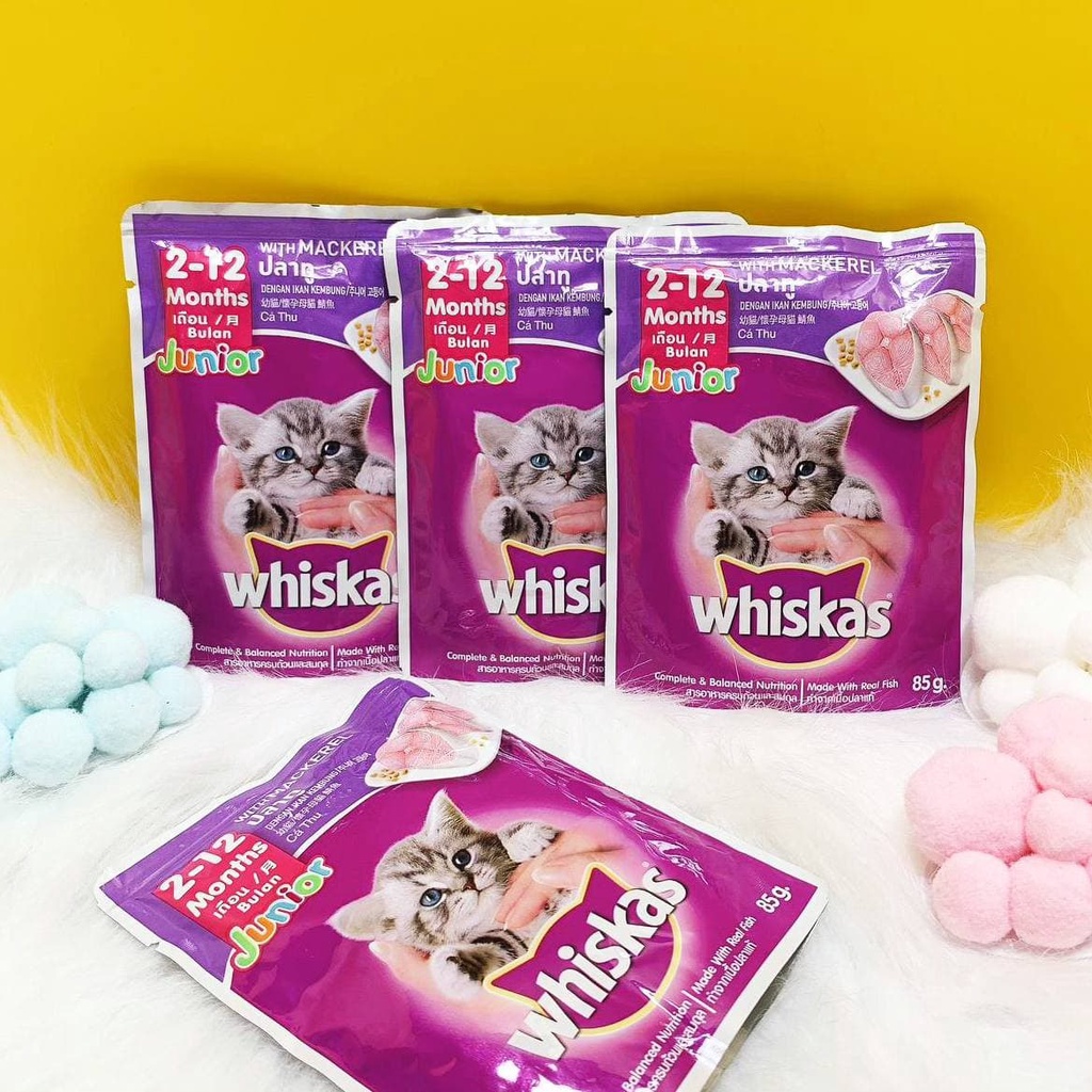 Pate Mèo Whiskas 80g, Pate Mèo Con bổ sung dinh dưỡng dành cho mèo - Hero Petshop