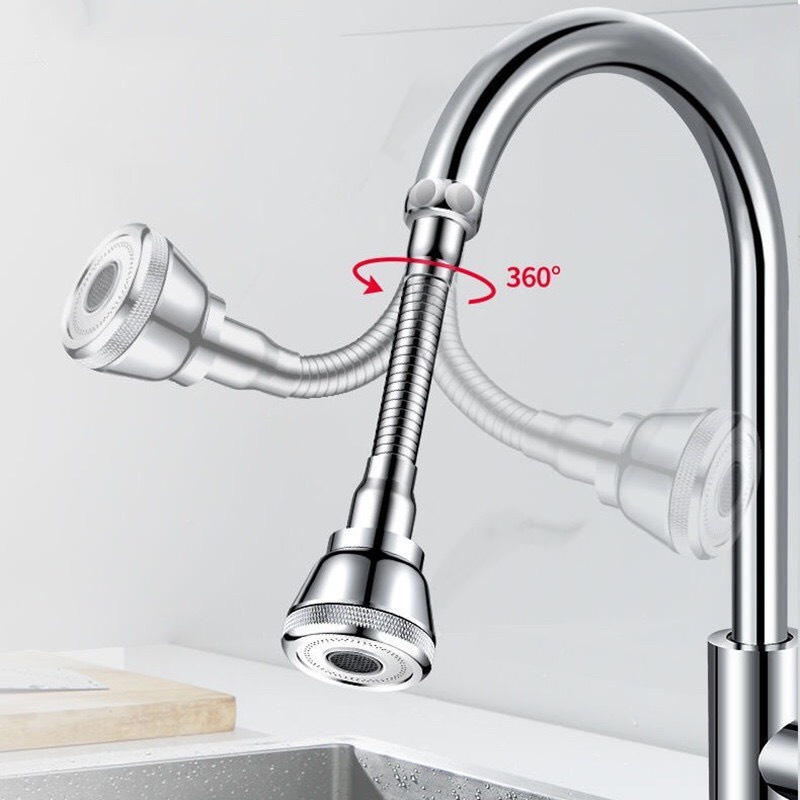 Đầu vòi xoay 360 độ 2 chức năng, tiết kiệm nước bằng đồng