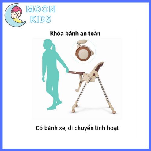 { FREESHIP } Ghế Ăn Dặm Bellybaby LUX01 Bản Nâng Cấp, Bàn Ăn Rộng, Thay Đổi Chiều Cao Và Ngả Lưng Theo Ý Muốn