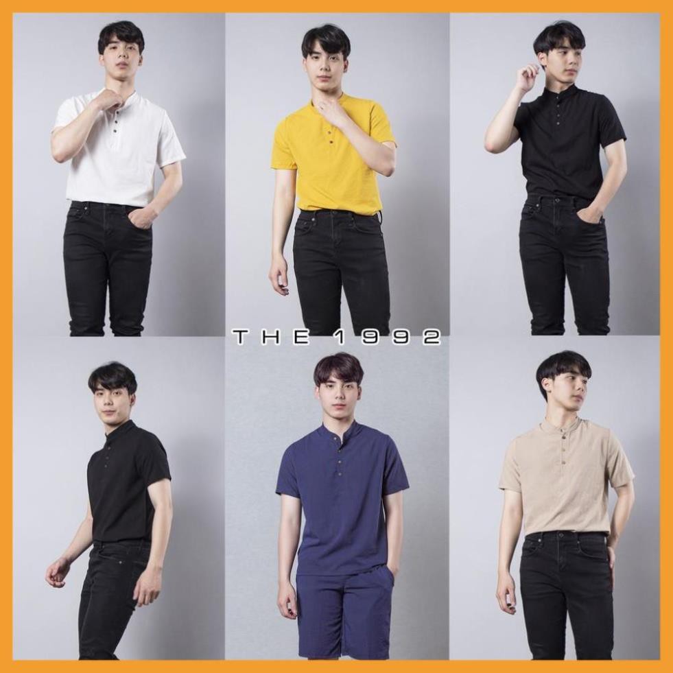 HÀNG HOT] Áo thun nam, Áo đũi nam cổ tàu cộc tay chất liệu cực mát | BigBuy360 - bigbuy360.vn
