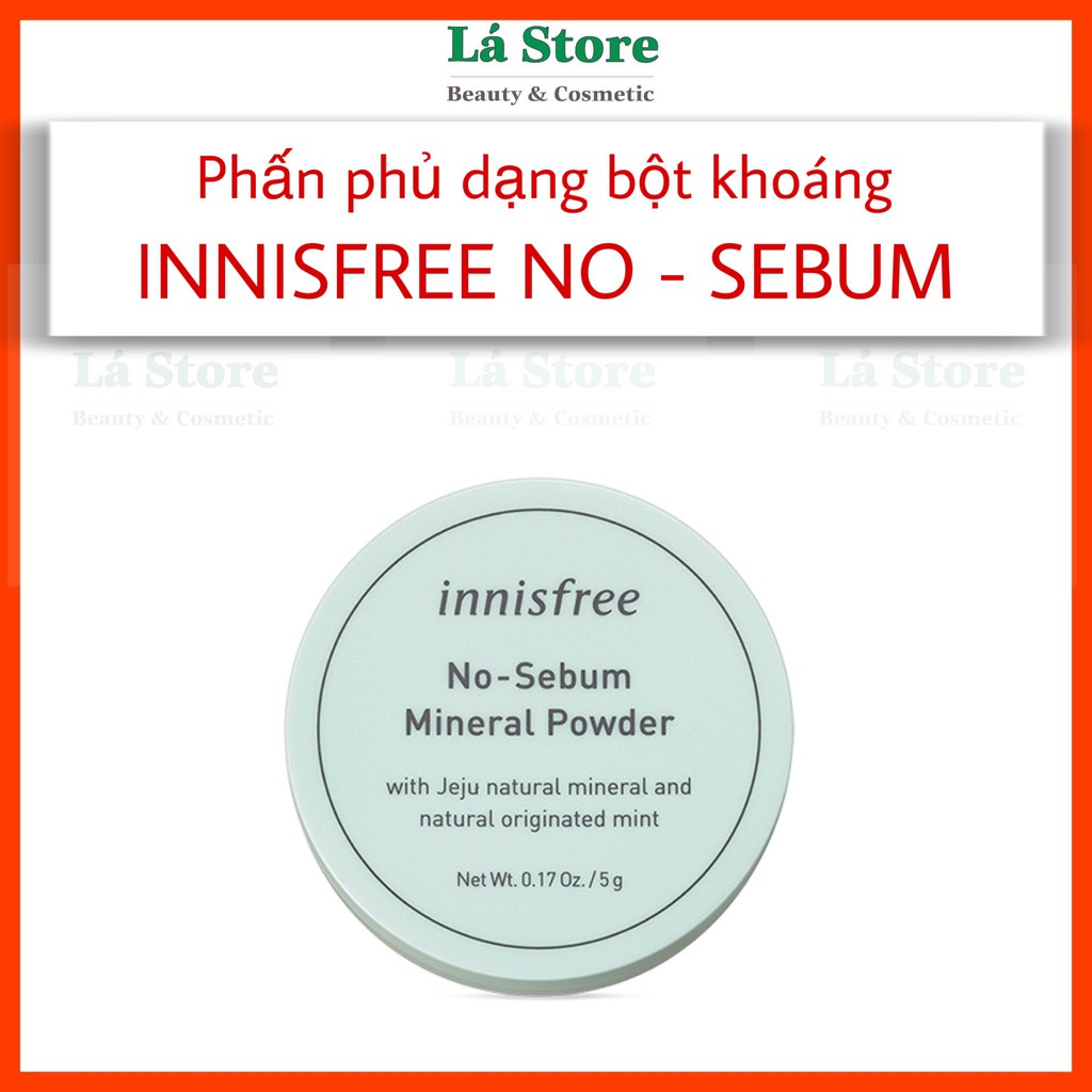 HÀNG CHÍNH HÃNG - Phấn Phủ Dạng Bột Khoáng Innisfree No-Sebum Mineral Powder 5g - Lá Store