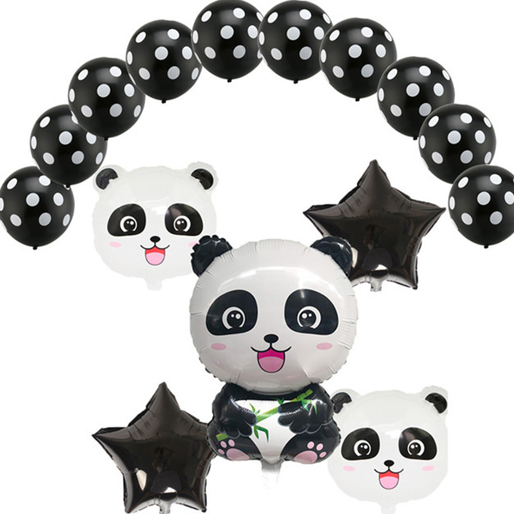 1 cái Phim hoạt hình Panda Foil Bong bóng Hoạt hình Động vật 18 inch & 76x49cm Bong bóng Panda Trang trí tiệc sinh nhật Globos Đồ chơi bơm hơi cho trẻ em