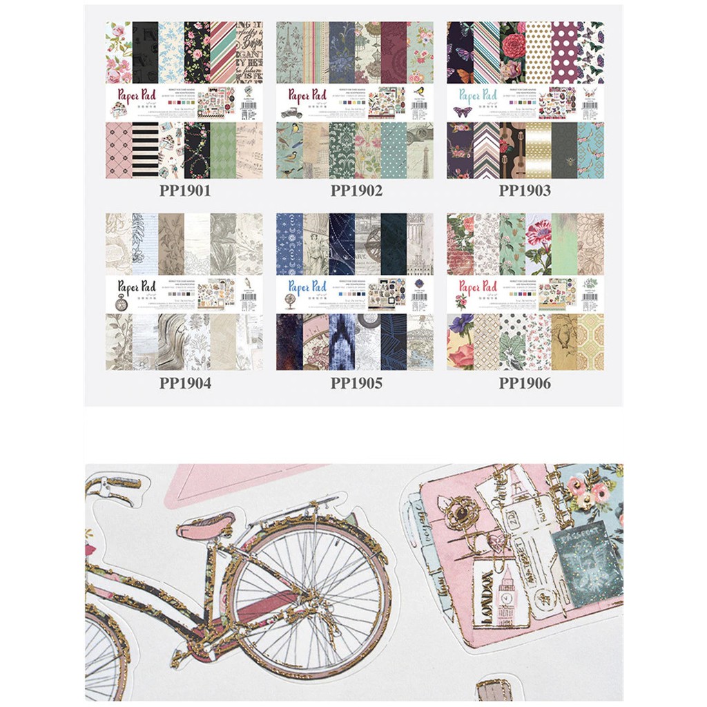 Giấy quyển scrapbook 30cm x 30cm