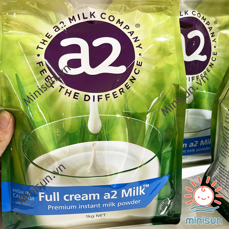 Sữa A2 nguyên kem Úc túi 1kg date 2025 có tem phụ đầy đủ
