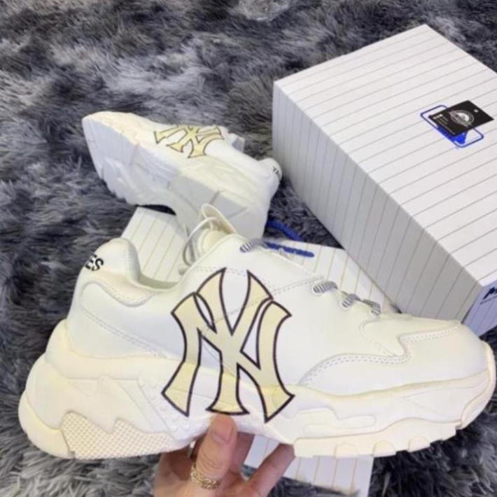 Giày sneaker MLB ⚡️𝐅𝐑𝐄𝐄 𝐒𝐇𝐈𝐏⚡️ Giày 𝙈𝙇𝘽 𝙉𝙔 đế liền chữ vàng  hàng cao cấp   đủ size nam nữ fuil boxbill