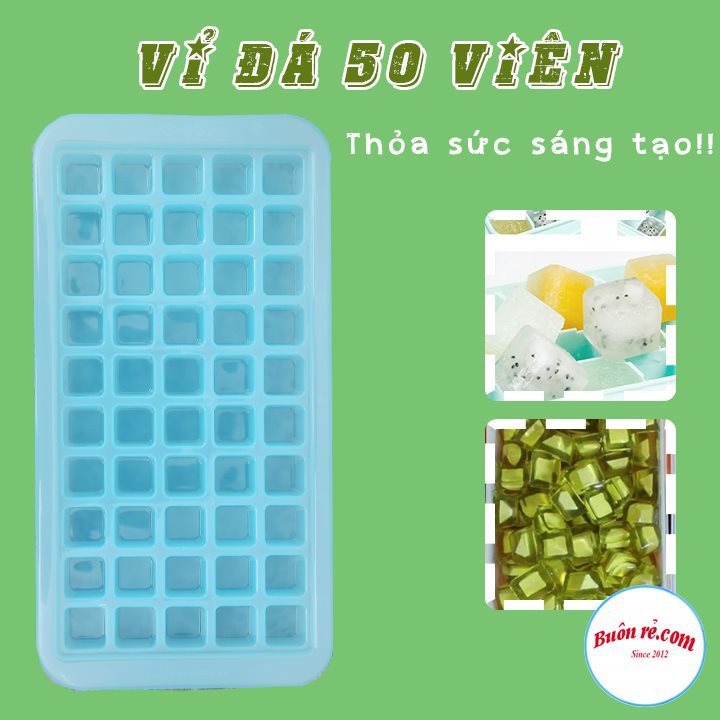 Khay làm đá, khuôn thạch rau câu 50 viên nhỏ nhựa Việt Nhật, vỉ đá làm khuôn kẹo dẻo (MS 6975/6976) -Buôn rẻ 01245