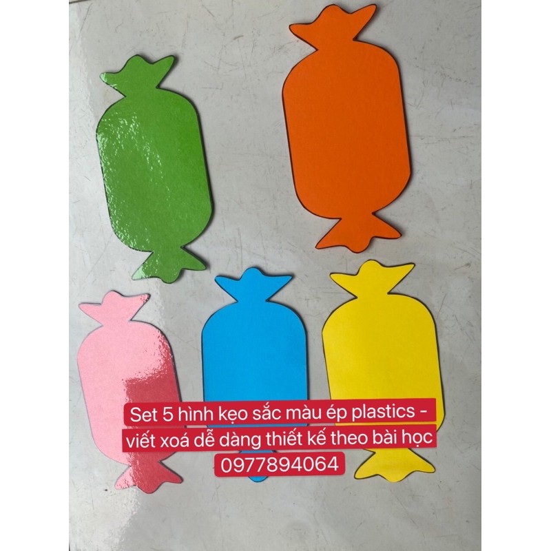 Set 5 thanh kẹo ép plastics sẵn nam châm - gíao cụ dạy học hấp dẫn