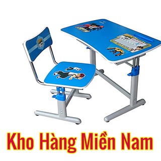 Bộ Bàn ghế học sinh cho trẻ em có ngăn bàn nội thất Hòa Phát BHS 20-03 màu xanh - SIÊU KHUYẾN MẠI