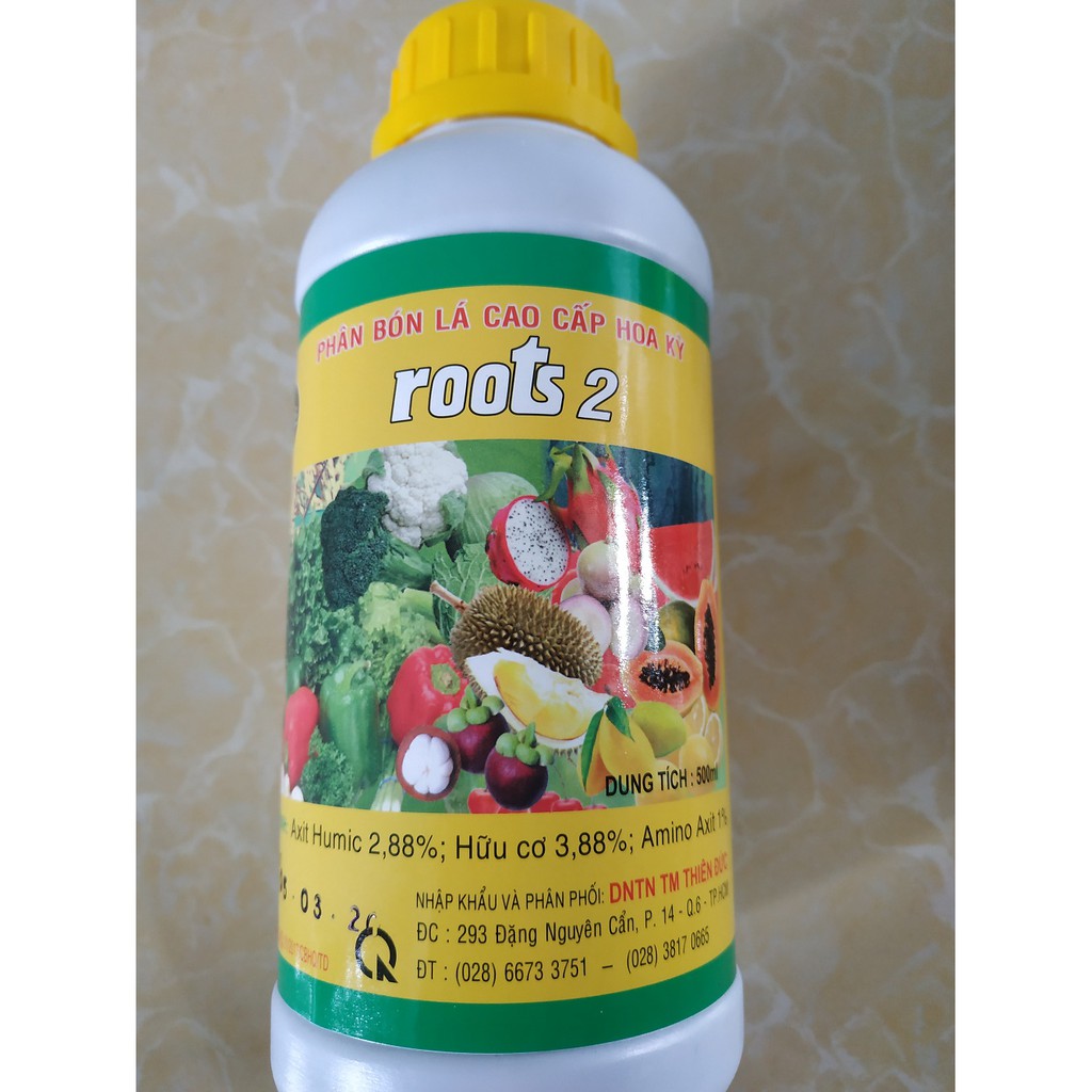 Phân bón lá hữu cơ sinh học ROOTS 2 - chai 500 ml