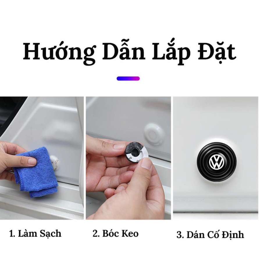 Đệm Giảm Chấn Ô Tô, Giảm Lực Đóng Cửa Xe Ô Tô, Miếng Dán Chống Sốc- Nhiều loại logo các hãng