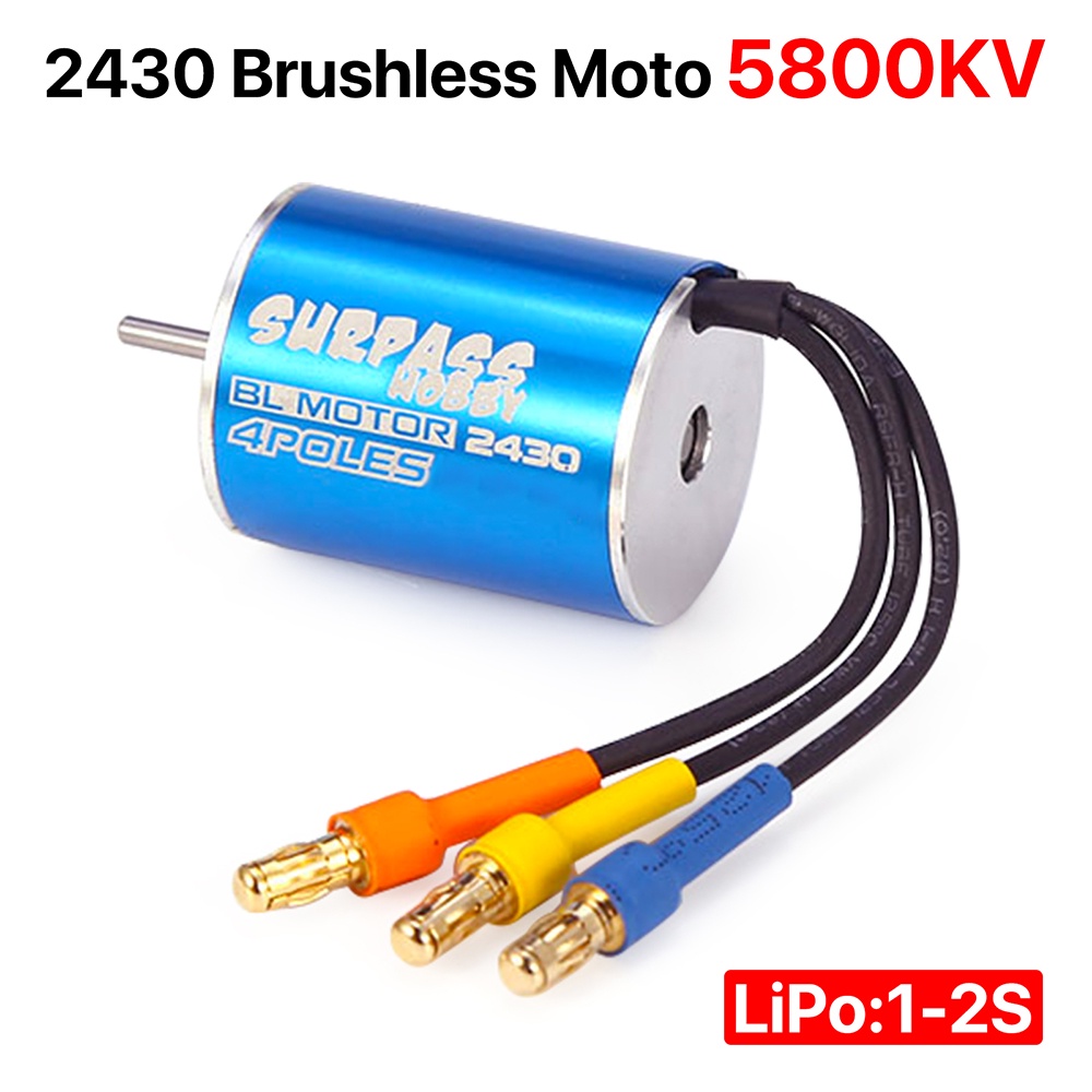 Động Cơ Không Chổi Than 2430 5800KV 7200KV 8200KV Cho Tamiya Wltoys kyosho 1 / 18 1 / 20 1 / 22 RC