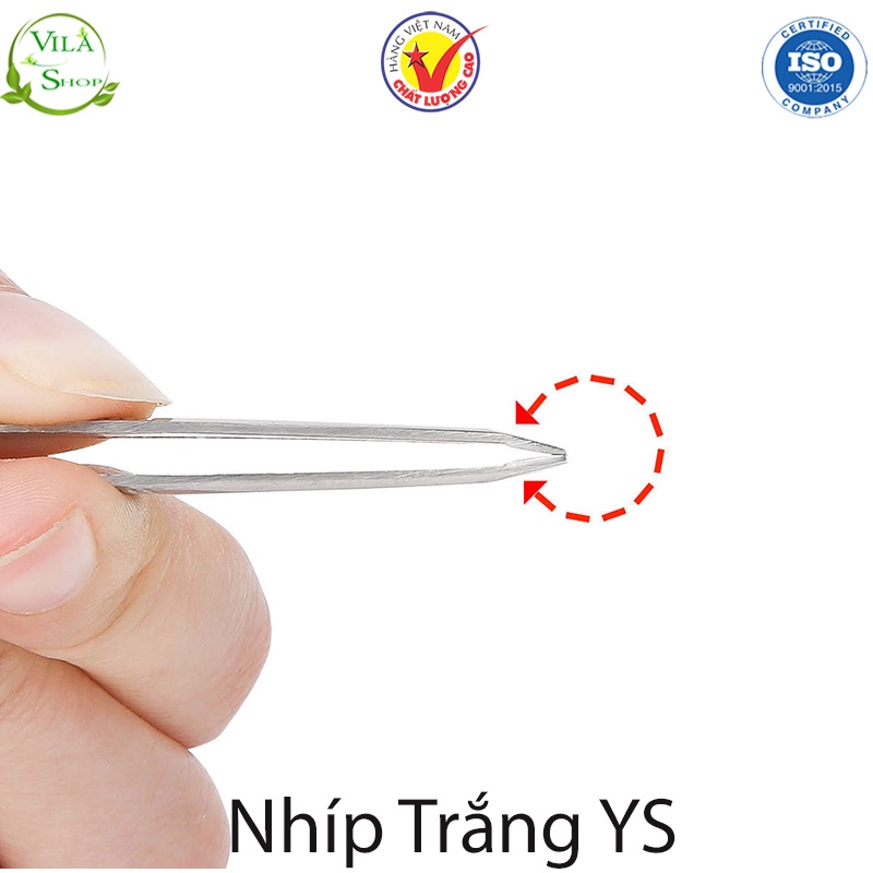 Nhíp Nhổ Lông Mày, Nhíp Đa Năng Nhổ Tóc Bạc YLA Màu Trắng - Thép Không Gỉ Hàng Chuẩn, Đẹp, Bám Tốt