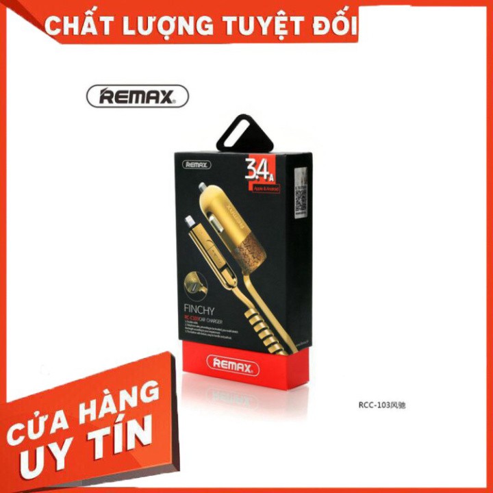 [GIÁ RẺ NHẤT] [CHẤT LƯỢNG SỐ 1]    BỘ SẠC ĐIỆN THOẠI TRÊN Ô TÔ REMAX RCC-103 ✓ ✓