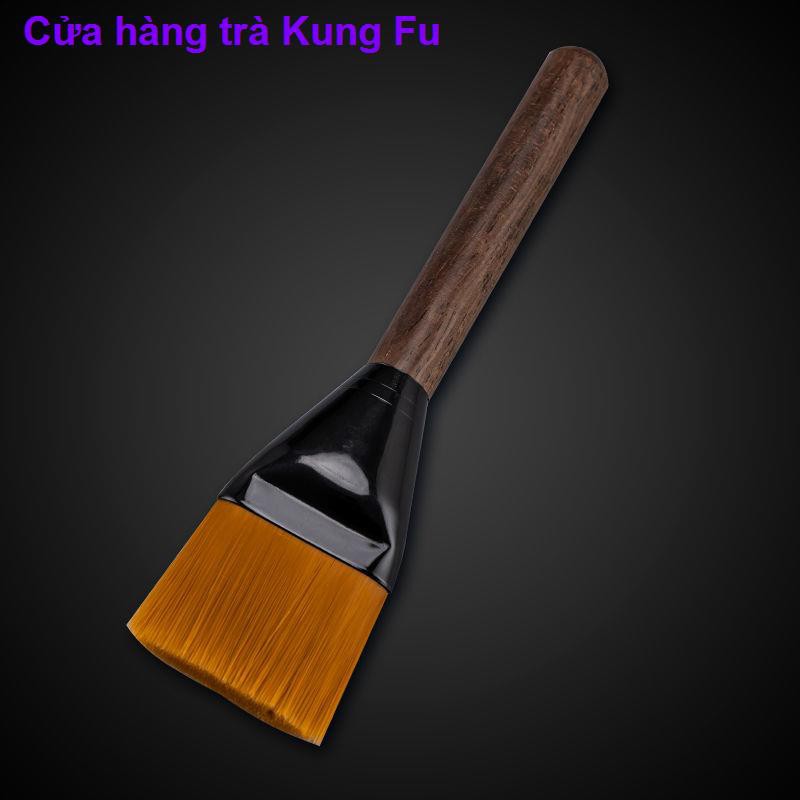 chổi quét trà gỗ mun khay Bàn chải không rụng bình nâng tóc, bút trà, bộ Kung Fu, phụ kiện đạo cạo râu lớn