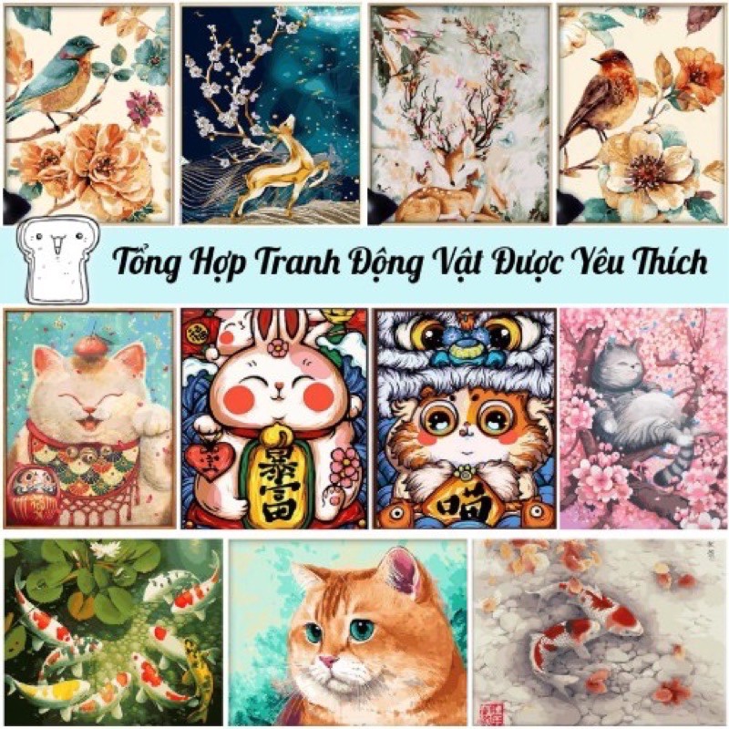 【HOT】 FREESHIP 💥 Tranh Tô Màu Số Hóa Chú Mèo Trên Cây Hoa Đào 💥 CAO CẤP 💥 Đã Căng Khung | WebRaoVat - webraovat.net.vn