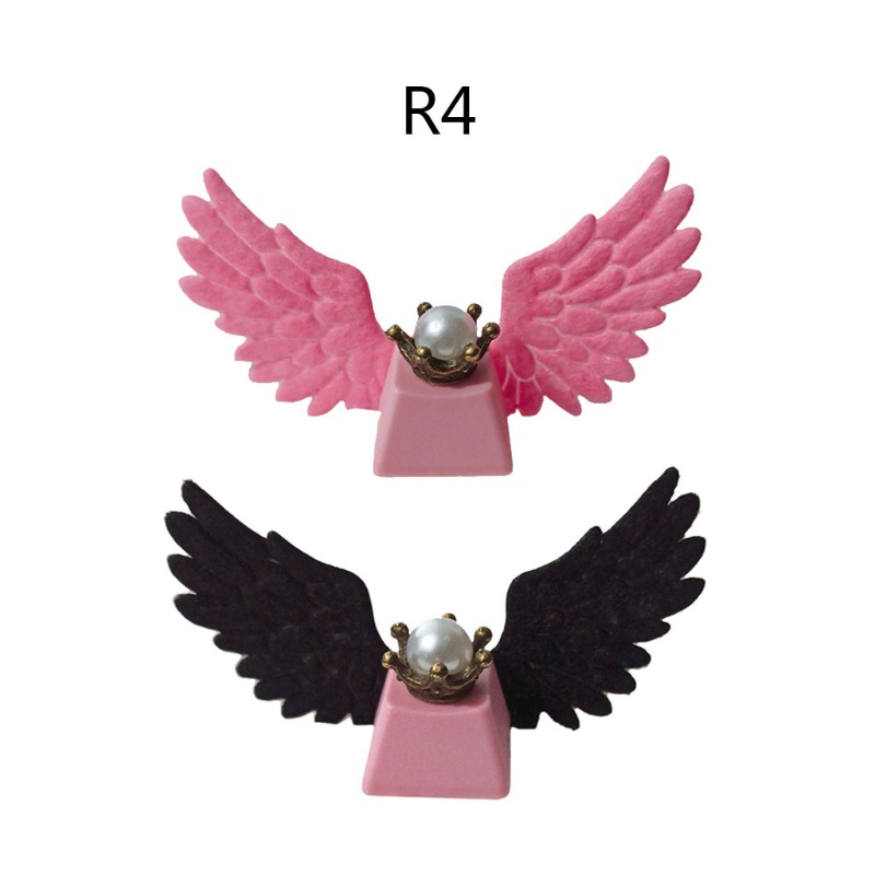 DOU DIY Personalized Keycap Beautiful Girl Angel Wing Pink Cute Keycap Mechanical Keyboard Kids Toys Animation