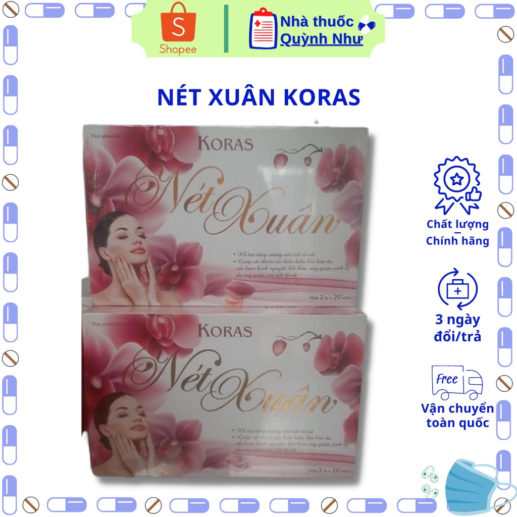 Viên cân bằng nội tiết tố nữ 💥 HÀNG CHÍNH HÃNG 💥 Nét xuân Koras tăng cười nội tiết tố, hiệu quả ngay sau 2 hộp sử dụng