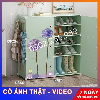 💞TỦ NHỰA ĐỂ GIÀY 2 Ô TO ĐỰNG BỐT + 8 Ô NHỎ ĐỰNG GIÀY DÉP THÔNG MINH ĐA NĂNG💞