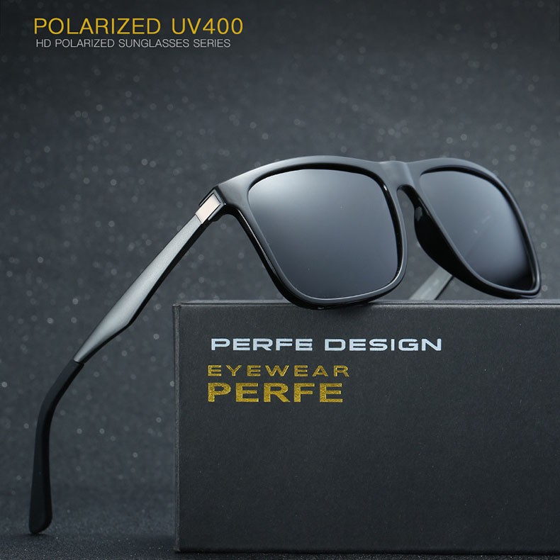 Kính Nam mắt vuông, kính phân cực Polarized Perfe P0040