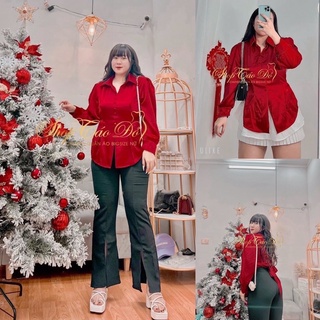 Áo sơ mi nữ bigsize cột eo tôn dáng mặc đi tiệc, mặc Tết - Shop Táo Đỏ