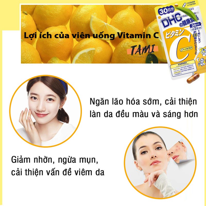 Viên uống DHC Bổ sung Vitamin C Nhật Bản Gói 90 Ngày