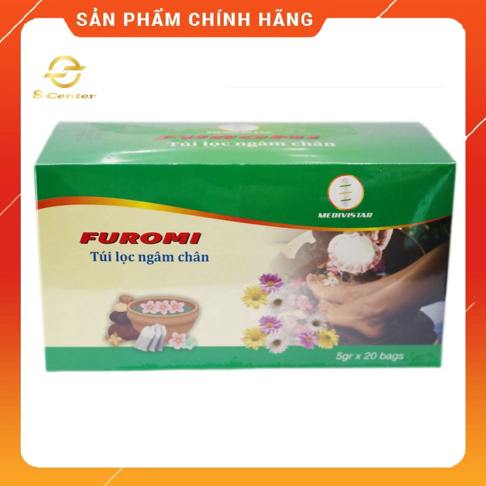 [HCM] Túi lọc thảo dược ngâm chân Furomi - S2S - hộp 20 túi - dành cho người đau xương khớp, gút, đau đầu, mất ngủ