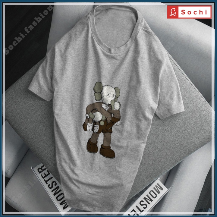 Áo thun nam cổ tròn , áo phông nam cổ tròn thời trang in KAWS mã GZ.112