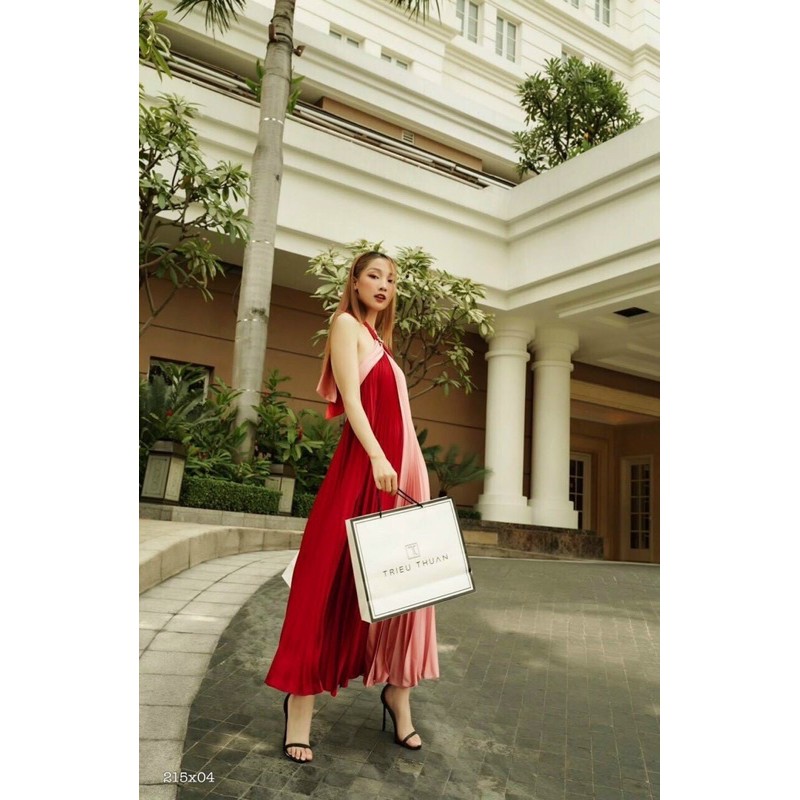 ĐẦM MAXI DẬP LI CỔ YẾM BIG SIZE (KÈM VIDEO HÌNH THẬT) | BigBuy360 - bigbuy360.vn