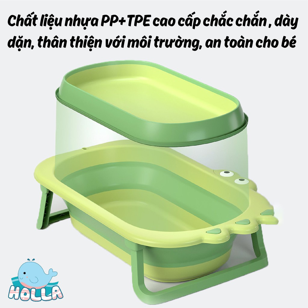 Chậu tắm cá sấu gấp gọn kèm phao