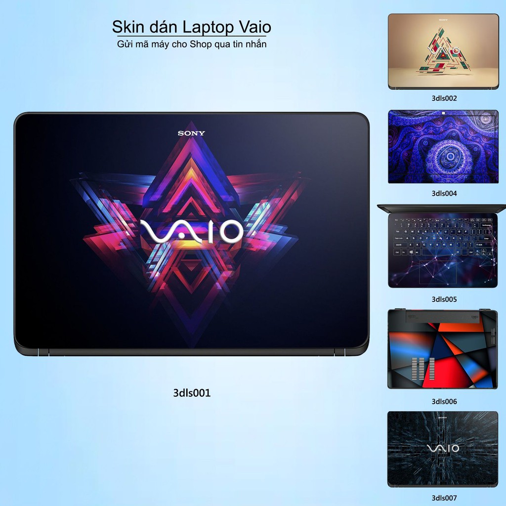 Skin dán Laptop Sony Vaio in hình 3D