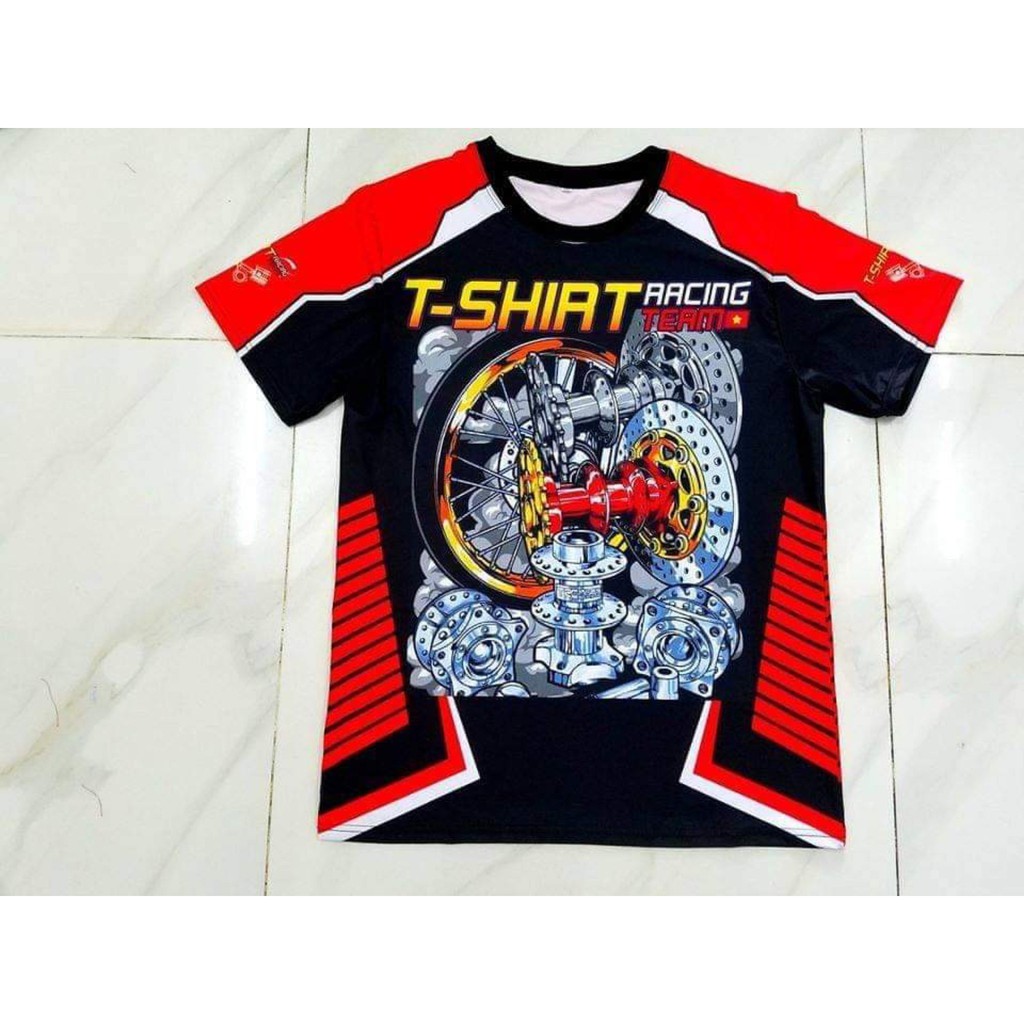 Áo Thun Racing Boy Cam Đỏ đẹp Mắt Xe Biz   T-shirt Racing Team