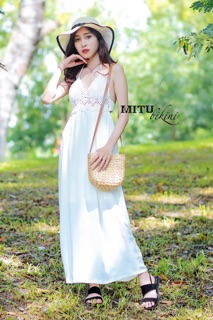Maxi len handmade đi biển
