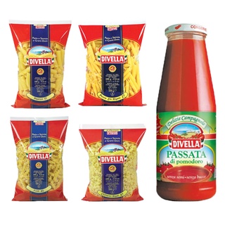Combo gia đình 5 sản phẩm pasta 500 gram nui ống to + nui ống xéo + nui xoắn + nui chữ c + cà chua xay pomodoro 680 gram