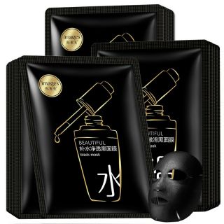 Mặt nạ giấy dưỡng da mụn cấp ẩm thải độc Black mask Images