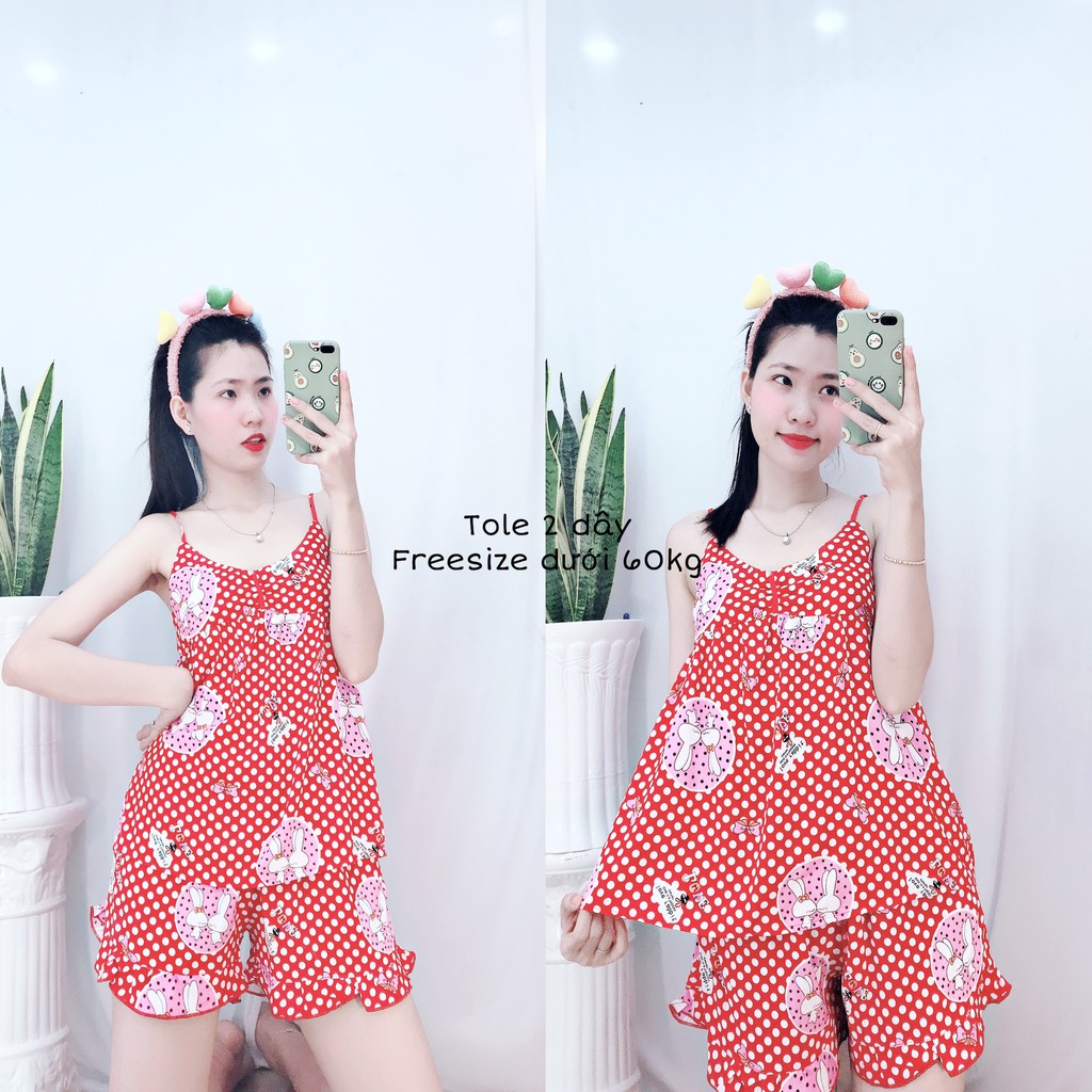 Đồ Ngủ Nữ Pijama Mặc Nhà 2 Dây Lụa Tole Cực Cool | BigBuy360 - bigbuy360.vn