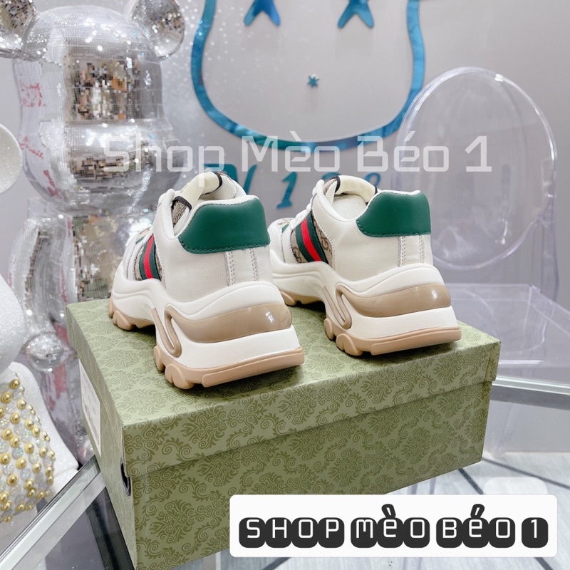 Giày thể thao sneaker hoạ tiết kẻ dọc đế viền sóng fullbox hàng quảng châu cao cấp