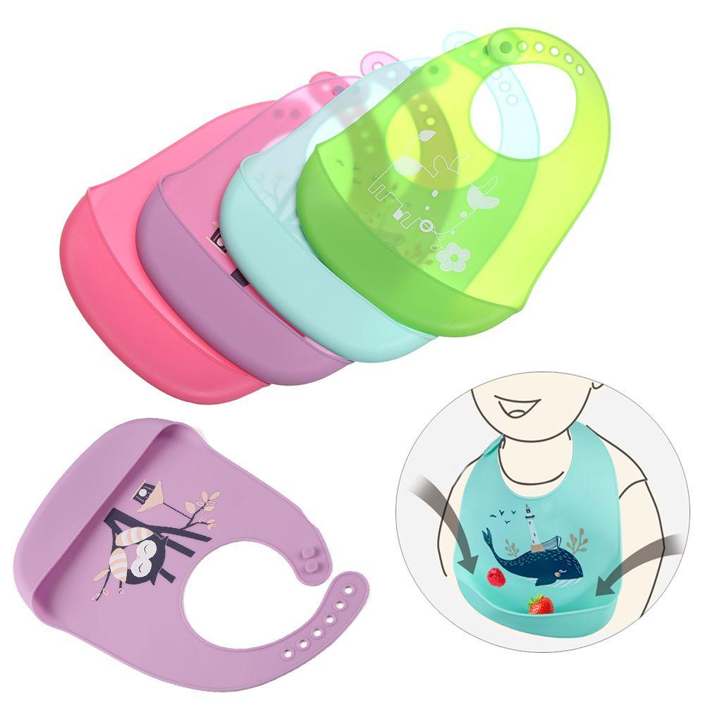 Yếm Ăn Bằng Silicon Mềm Thiết Kế Nhỏ Gọn Dành Cho Bé