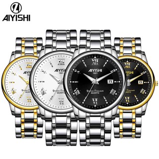 Đồng Hồ Đeo Tay AIYISHI 1601 Có Dây Thép Không Gỉ Thanh Lịch Cho Nam