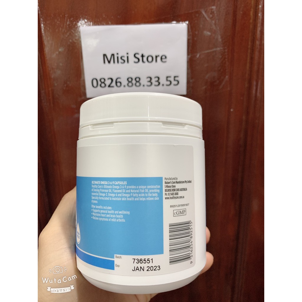 (Tem Chemist) Viên uống Omega 369 Healthy care, lọ 200 viên, Mẫu mới | BigBuy360 - bigbuy360.vn