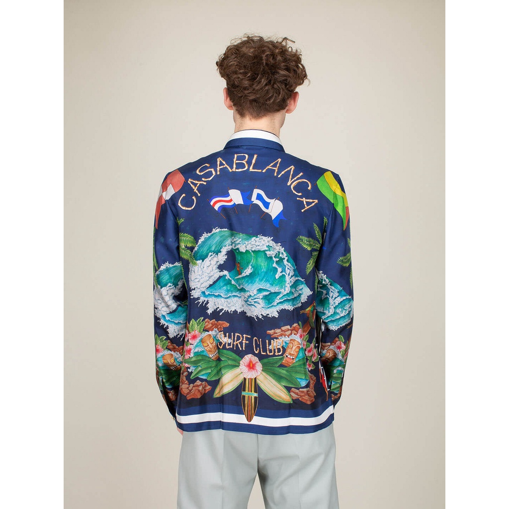 Áo sơmi Casablanca surf club midnight shirt ss21