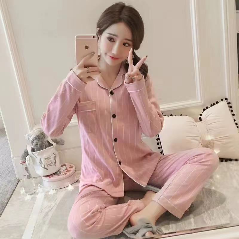 Đồ Ngủ Thun Cotton Chất Đẹp Mặc Nhà Thu Đông Dáng Rộng Đủ Size